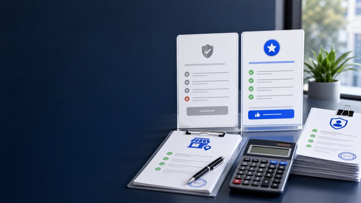 Transparent Google Business Profile reinstatement pricing comparison with calculator and case documents